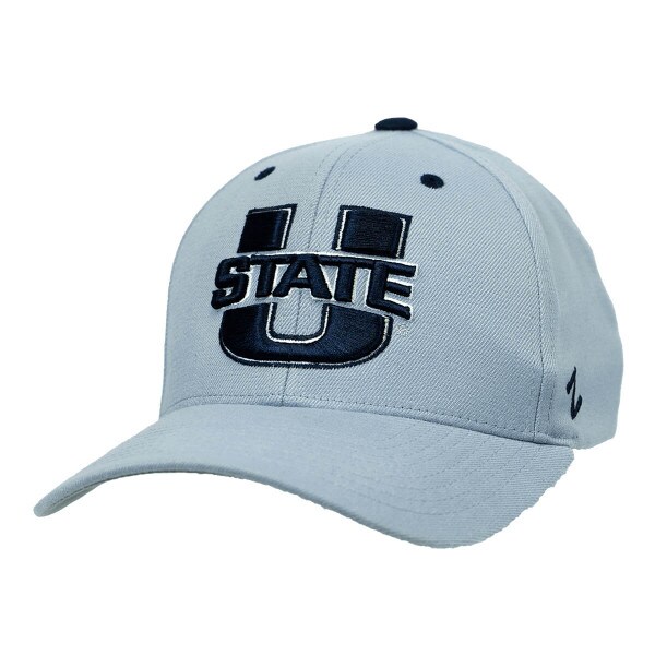 U-State Navy Gray Fitted Cap Hat